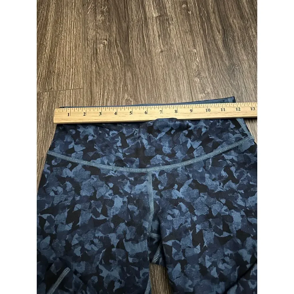 Lululemon Wunder Under Mystic Jungle Hawk Blue size 4